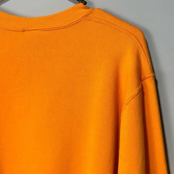 Vintage 90’s Russell Athletic Sweatshirt Men’s Size Small Solid Bright Orange - Picture 7 of 11